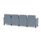 Lesro Siena 4 Seat Tandem Seating, Walnut, RS RainSong Back, MD Titan Seat, RS RainSong Panels SN4103 - alternate 2